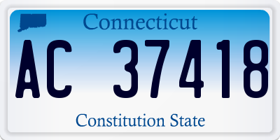 CT license plate AC37418