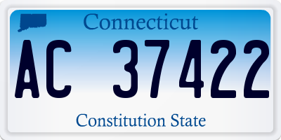 CT license plate AC37422