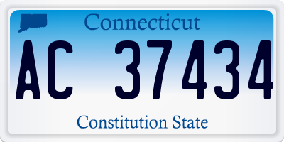CT license plate AC37434