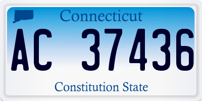 CT license plate AC37436