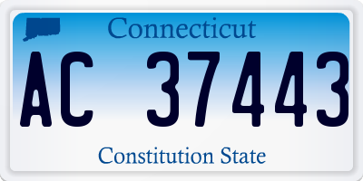 CT license plate AC37443