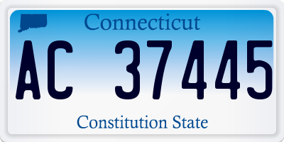 CT license plate AC37445