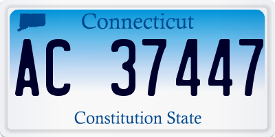 CT license plate AC37447