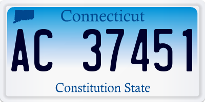 CT license plate AC37451
