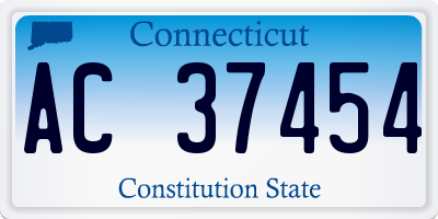 CT license plate AC37454