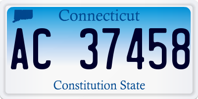 CT license plate AC37458