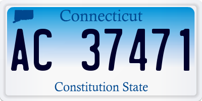 CT license plate AC37471