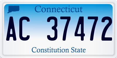 CT license plate AC37472
