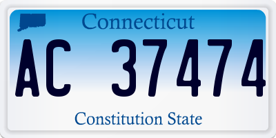 CT license plate AC37474