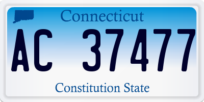 CT license plate AC37477