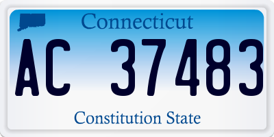 CT license plate AC37483