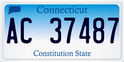 CT license plate AC37487