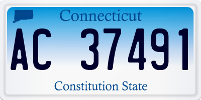 CT license plate AC37491