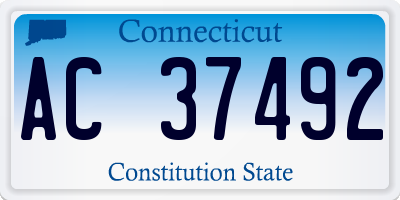 CT license plate AC37492