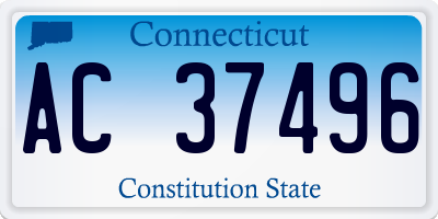 CT license plate AC37496