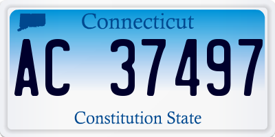 CT license plate AC37497