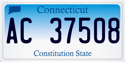 CT license plate AC37508
