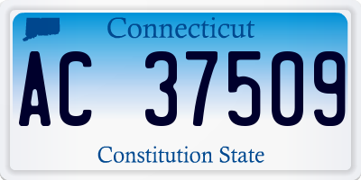 CT license plate AC37509