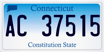 CT license plate AC37515