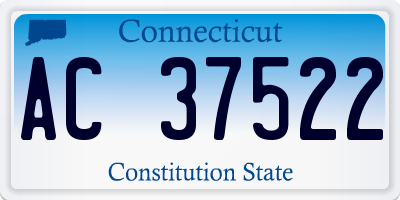 CT license plate AC37522