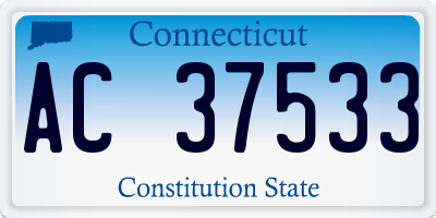 CT license plate AC37533