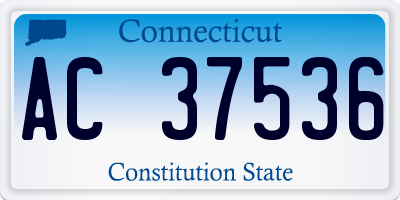 CT license plate AC37536