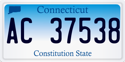 CT license plate AC37538