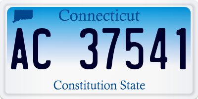 CT license plate AC37541