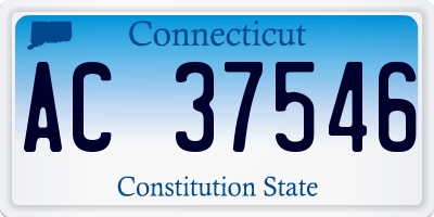 CT license plate AC37546