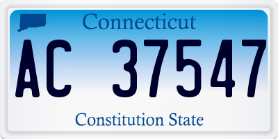 CT license plate AC37547