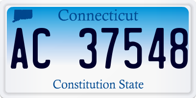 CT license plate AC37548