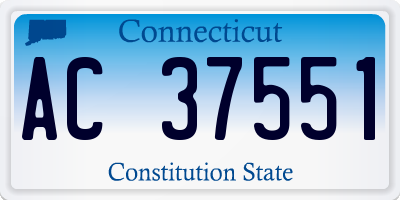CT license plate AC37551