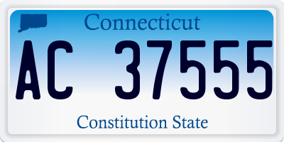 CT license plate AC37555