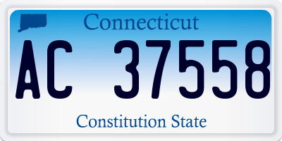 CT license plate AC37558