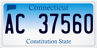 CT license plate AC37560