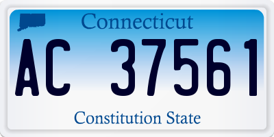 CT license plate AC37561