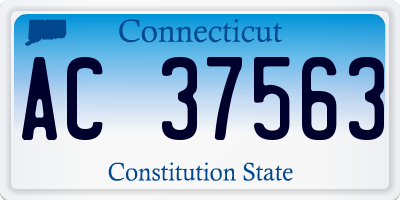 CT license plate AC37563