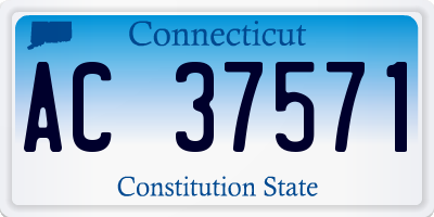 CT license plate AC37571