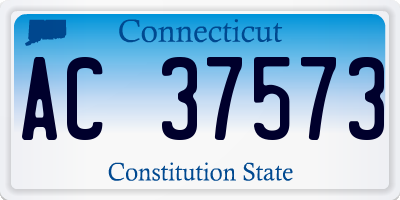 CT license plate AC37573