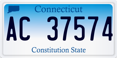 CT license plate AC37574