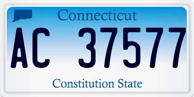 CT license plate AC37577