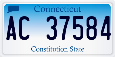 CT license plate AC37584