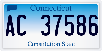 CT license plate AC37586
