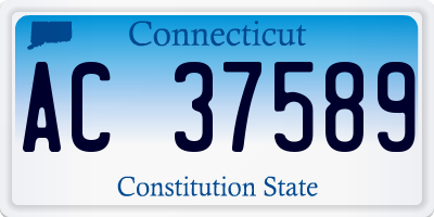 CT license plate AC37589
