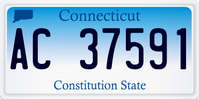 CT license plate AC37591