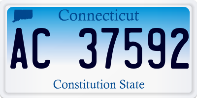 CT license plate AC37592