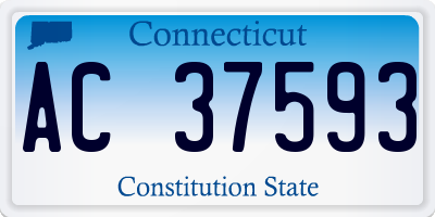 CT license plate AC37593