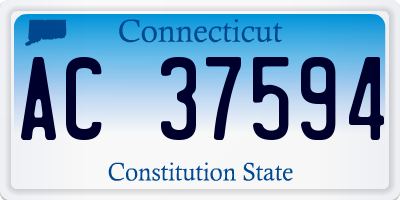 CT license plate AC37594