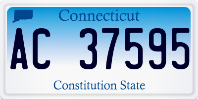 CT license plate AC37595