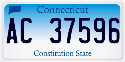 CT license plate AC37596